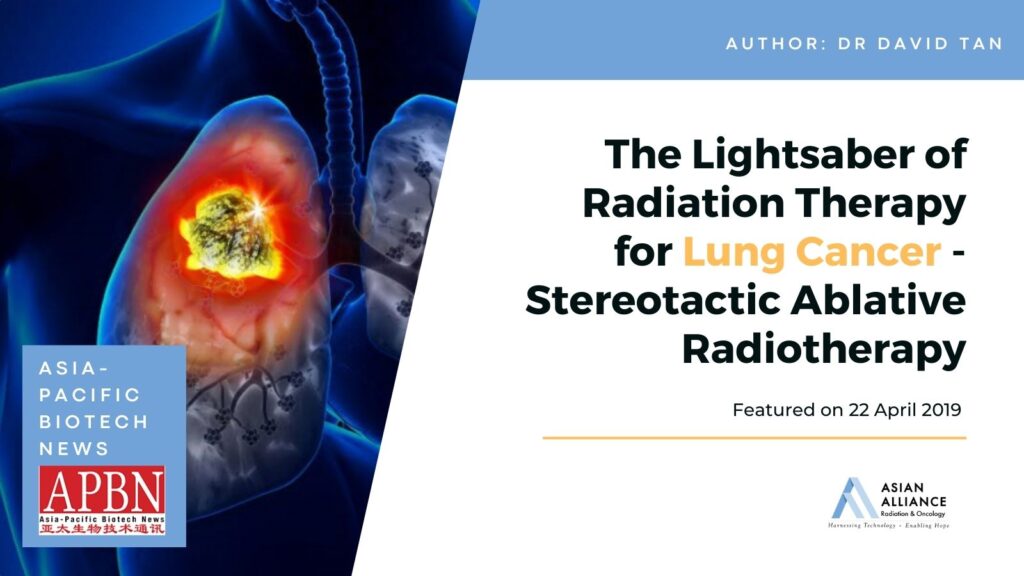 The Lightsaber of Radiation Therapy for Lung Cancer - Stereotactic Ablative Radiotherapy